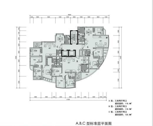 [台州]高层现代风格垂直线条立面住宅建筑设计方案文本(...cad施工图下载【ID:149875118】