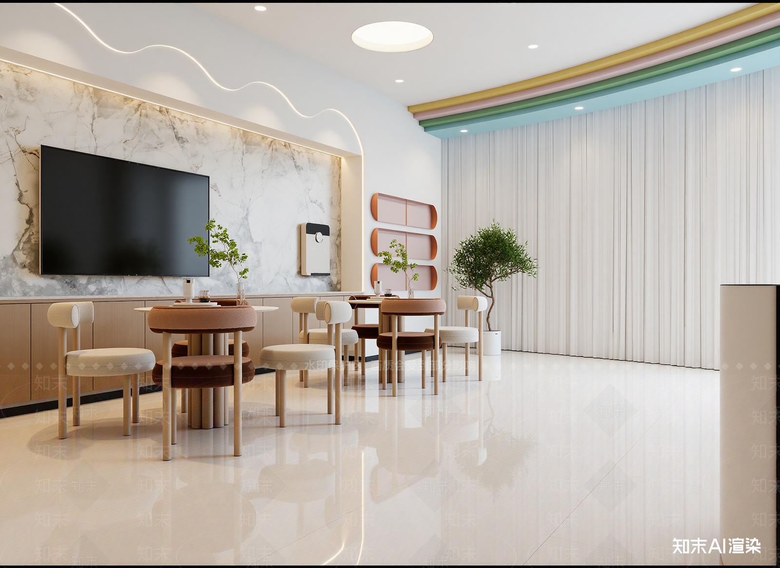 现代茶馆3D模型下载【ID:1214106621】