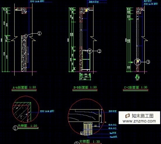 现代风格三居施工图cad施工图下载【ID:36938164】