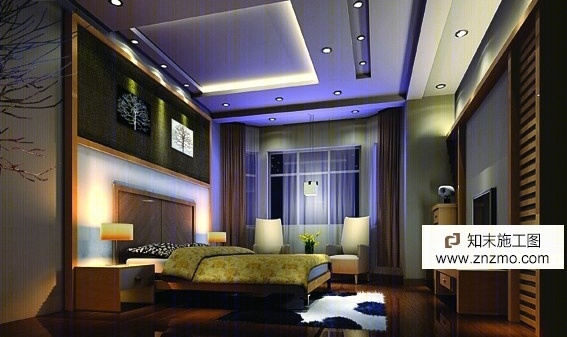 现代风格三居施工图cad施工图下载【ID:36938164】