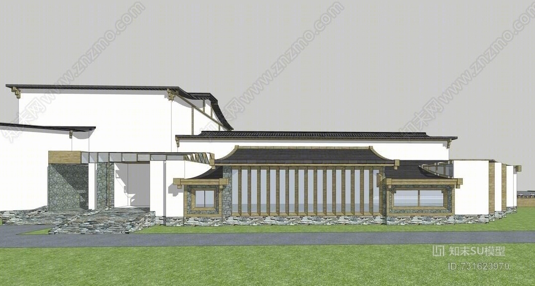 中式剧场SU模型下载【ID:731623970】
