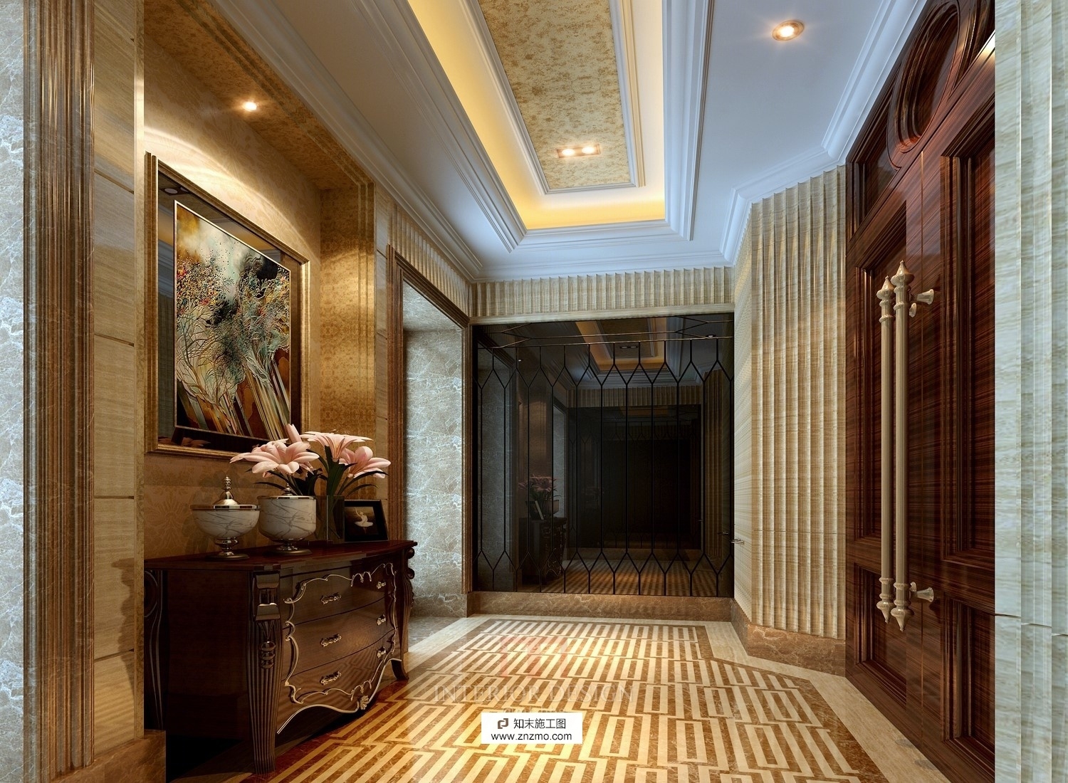 金螳螂兰雅别墅样板房cad施工图下载【ID:56888979】