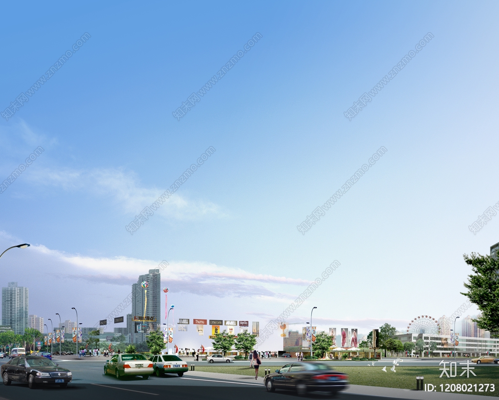 街道外景贴图下载【ID:1208021273】_【知末网贴图库】