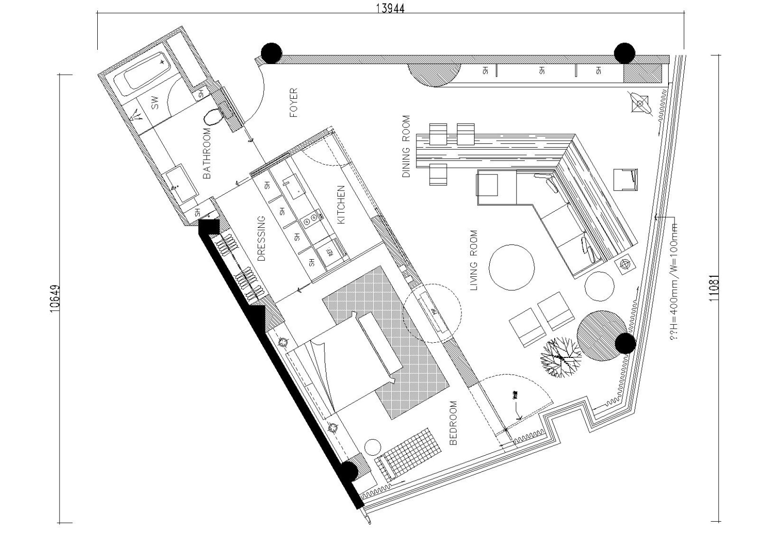 [江苏]-无锡凯燕样板房A1型施工图+实景照片施工图下载【ID:160105131】