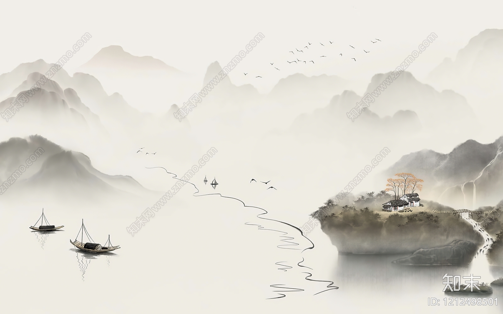 山水贴图下载【ID:1212498501】