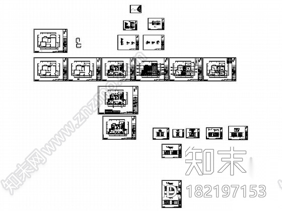 二室二厅一厨一卫室内装修图施工图下载【ID:182197153】