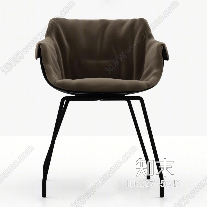 现代布艺休闲椅3D模型下载【ID:22735042】