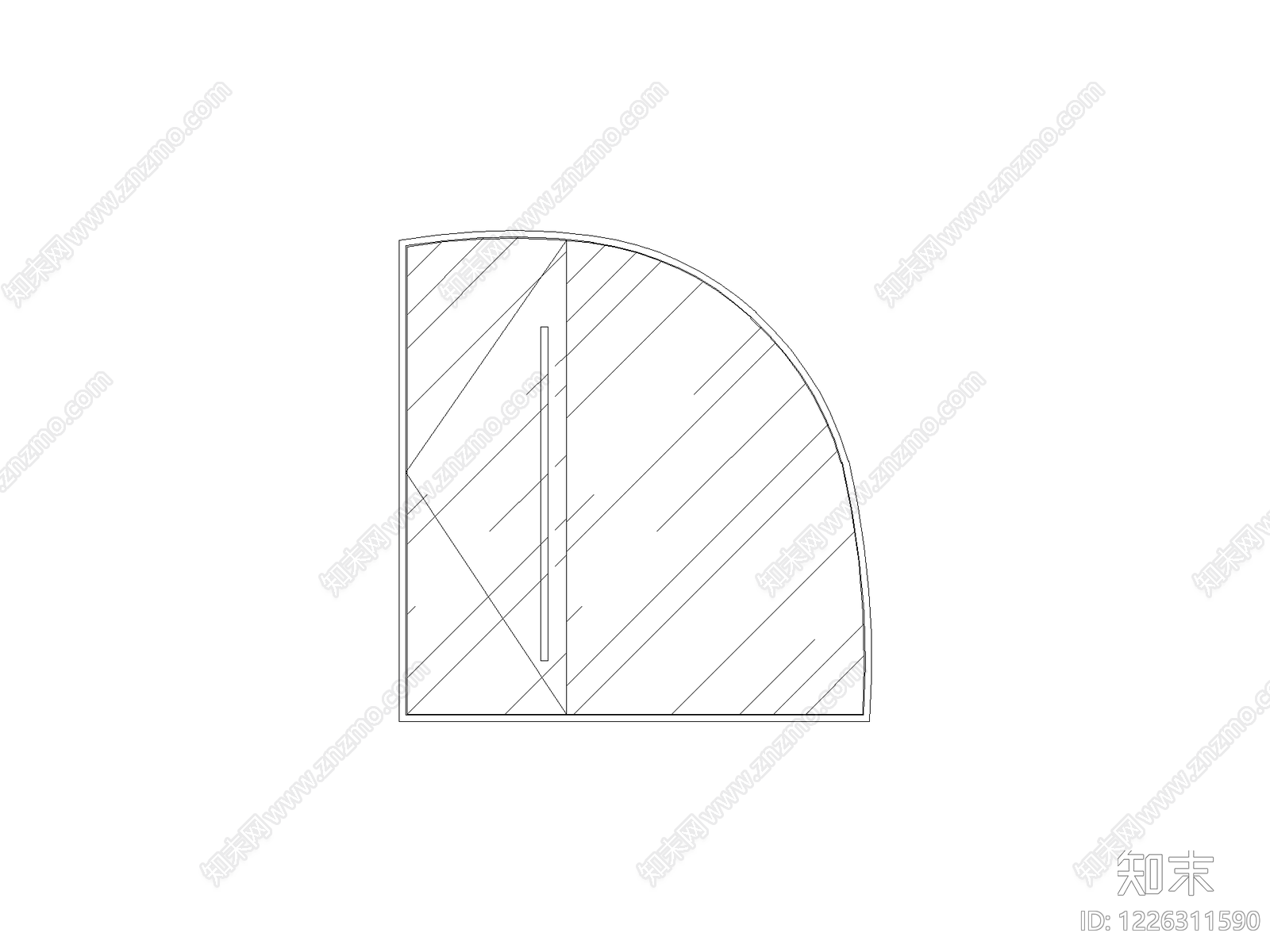 外门系统cad施工图下载【ID:1226311590】