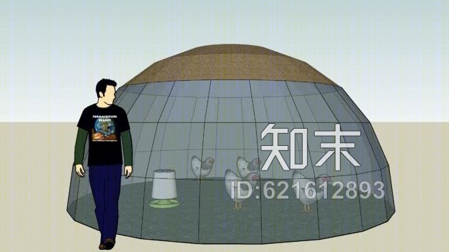 permaculture鸡圆顶SU模型下载【ID:621612893】