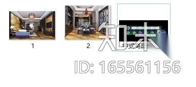 [原创]传统中式三室两厅室内装修施工图（含效果图）施工图下载【ID:165561156】