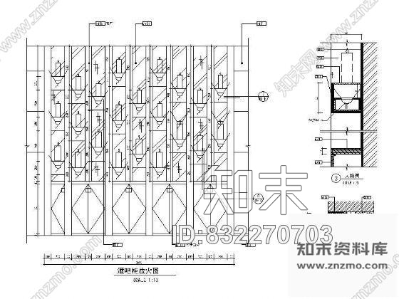 图块/节点酒楼酒柜详图cad施工图下载【ID:832270703】