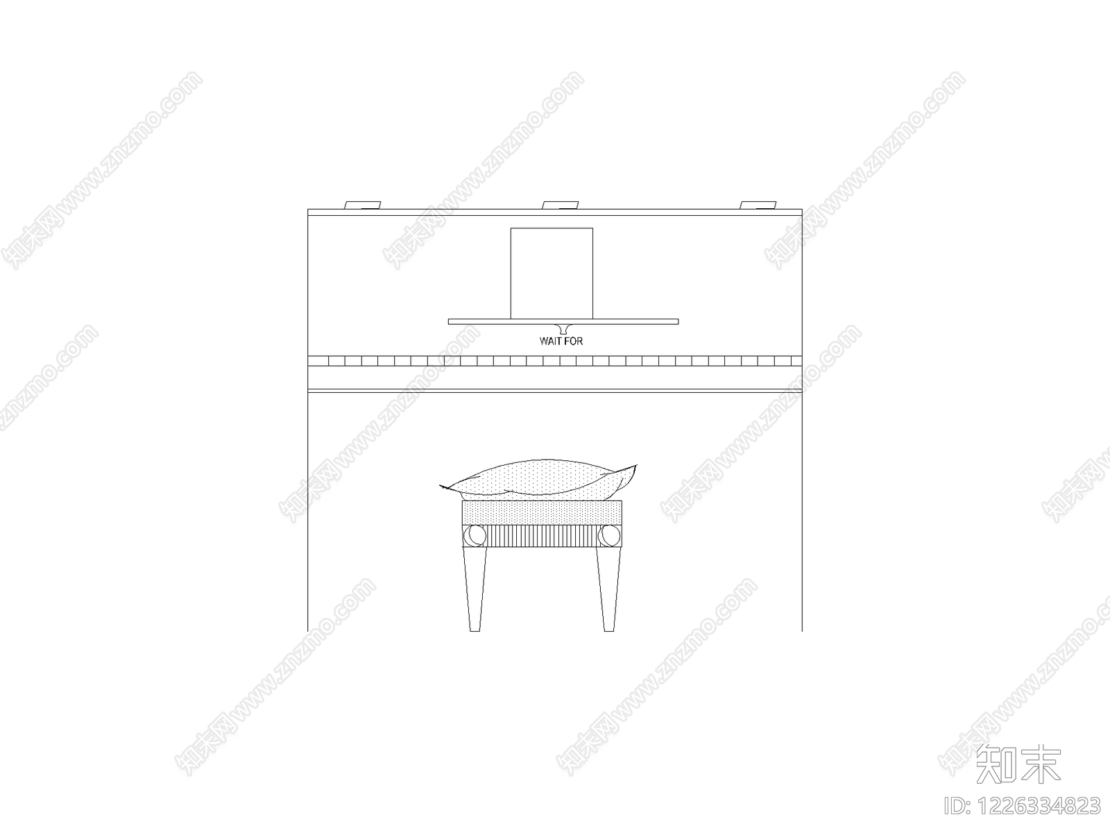 椅子cad施工图下载【ID:1226334823】