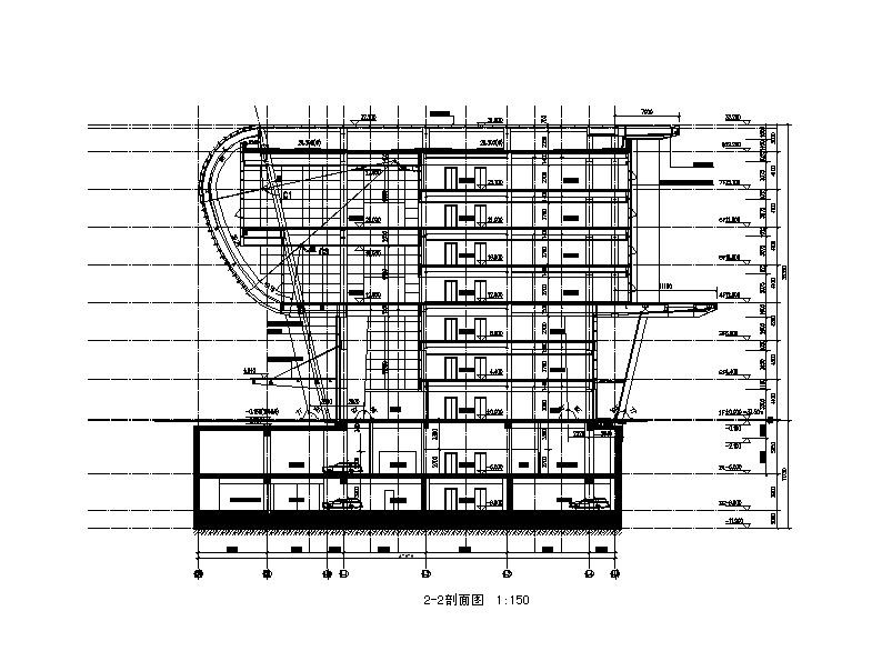 [北京]高层铝板幕墙钢结构创新型人才基地建筑施工图cad施工图下载【ID:160731178】