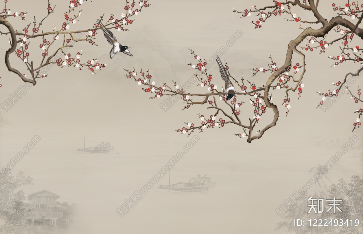 壁画高清贴图材质
