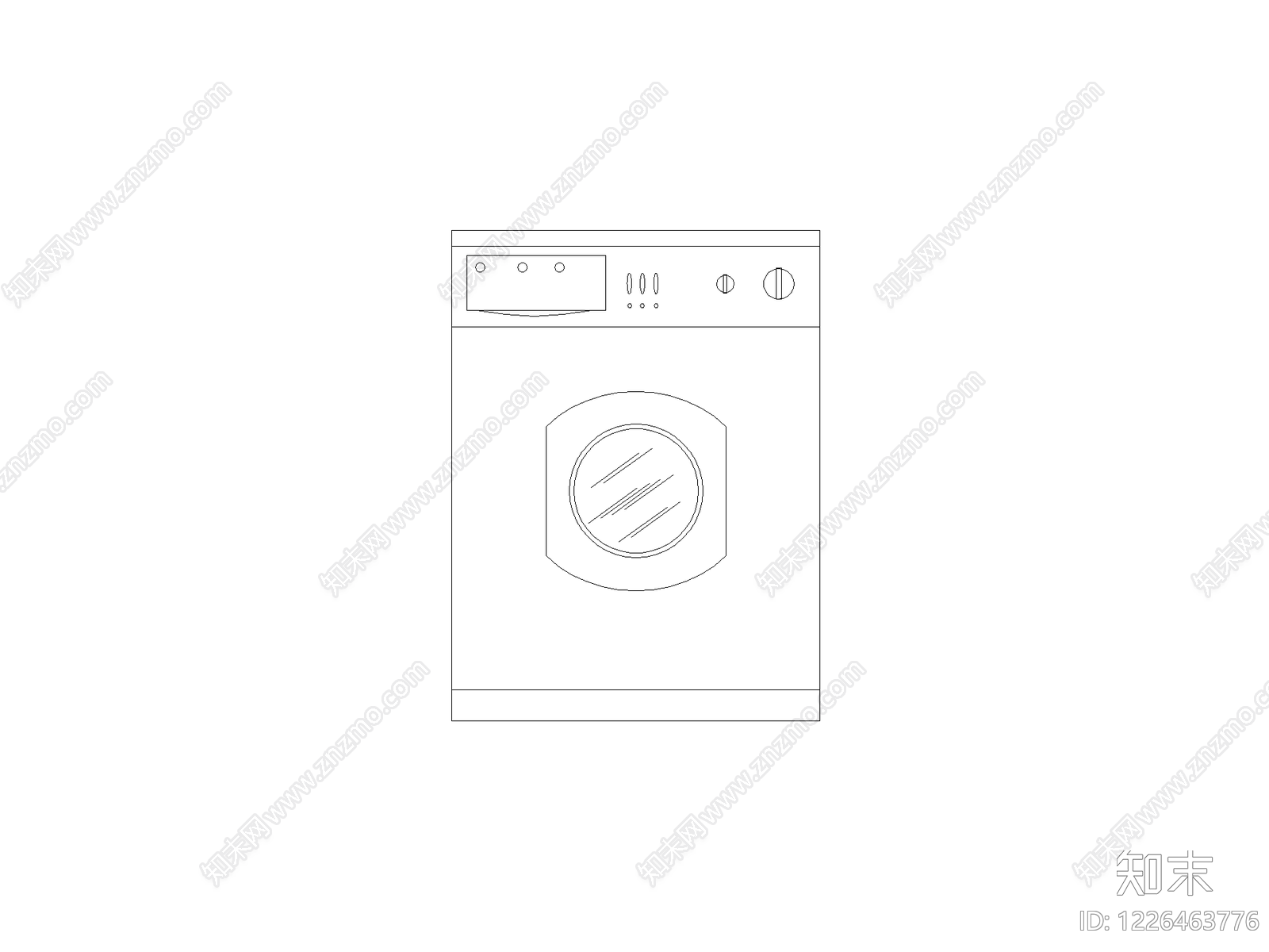 常用平面立面图块cad施工图下载【ID:1226463776】