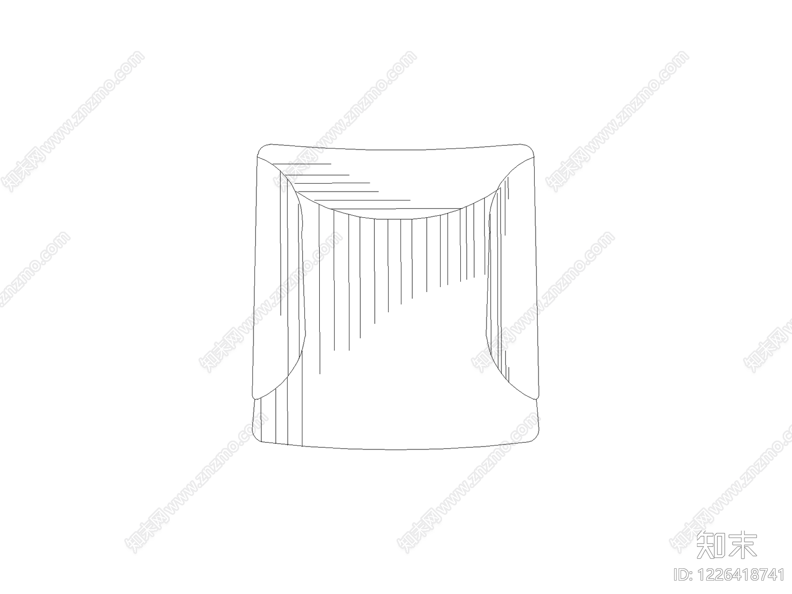 沙发cad施工图下载【ID:1226418741】