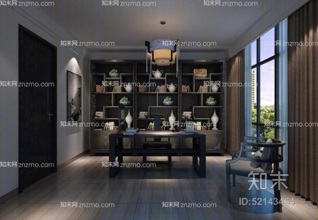 家居书房163D模型下载【ID:52143464】