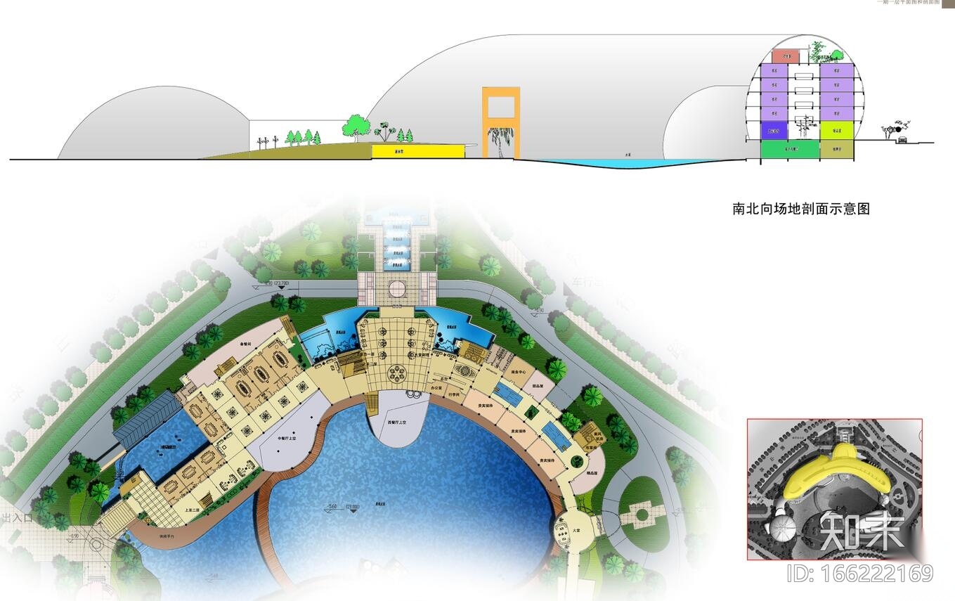 [江苏]现代风格四星级花园酒店方案设计cad施工图下载【ID:166222169】