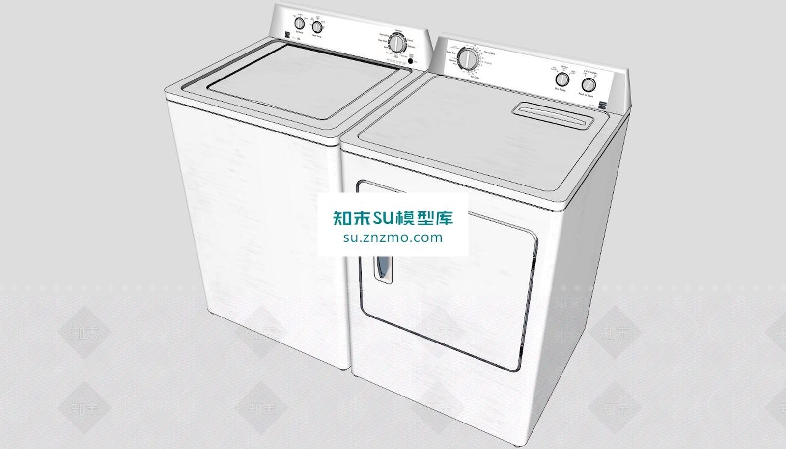 洗衣台SU模型下载【ID:169550124】