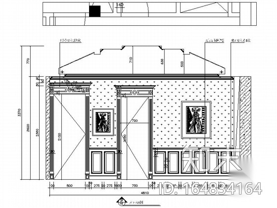 [上海]鸟语花香古典欧式风格独栋别墅样板间装修施工图（...cad施工图下载【ID:164834164】