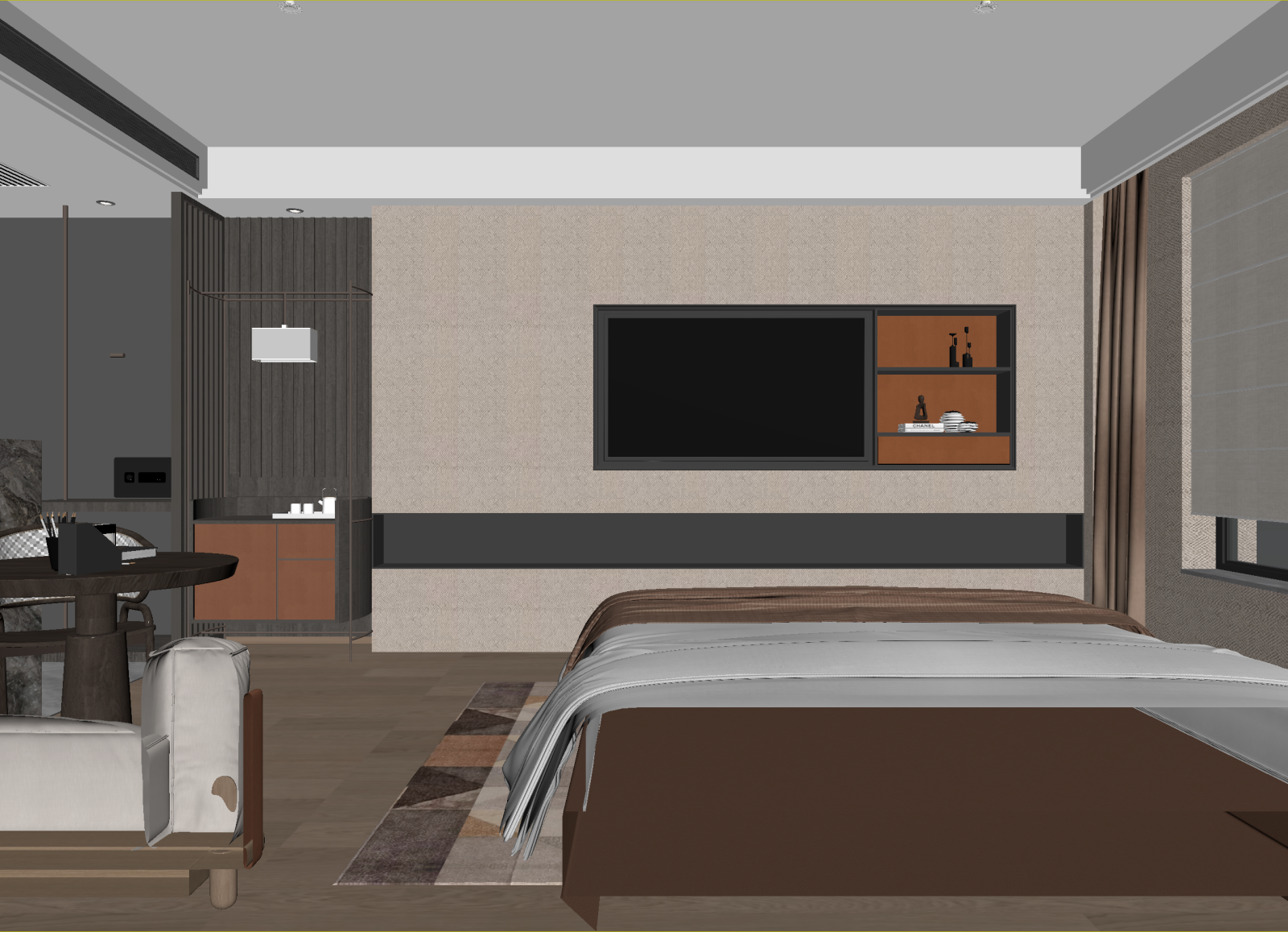 现代酒店客房3D模型下载【ID:1214709193】