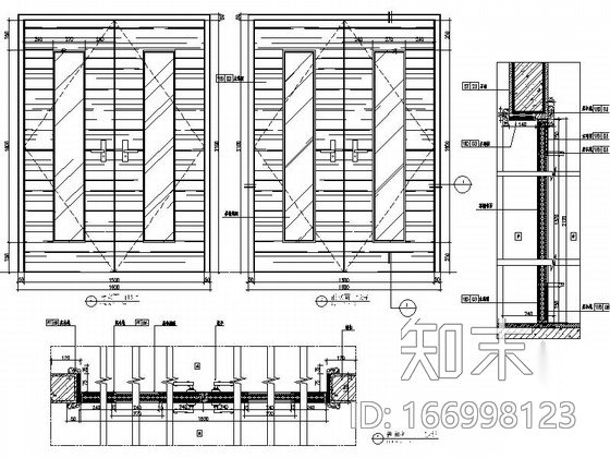 [南昌]县级地质灾害预防中心现代风格附属楼装修施工图（...cad施工图下载【ID:166998123】