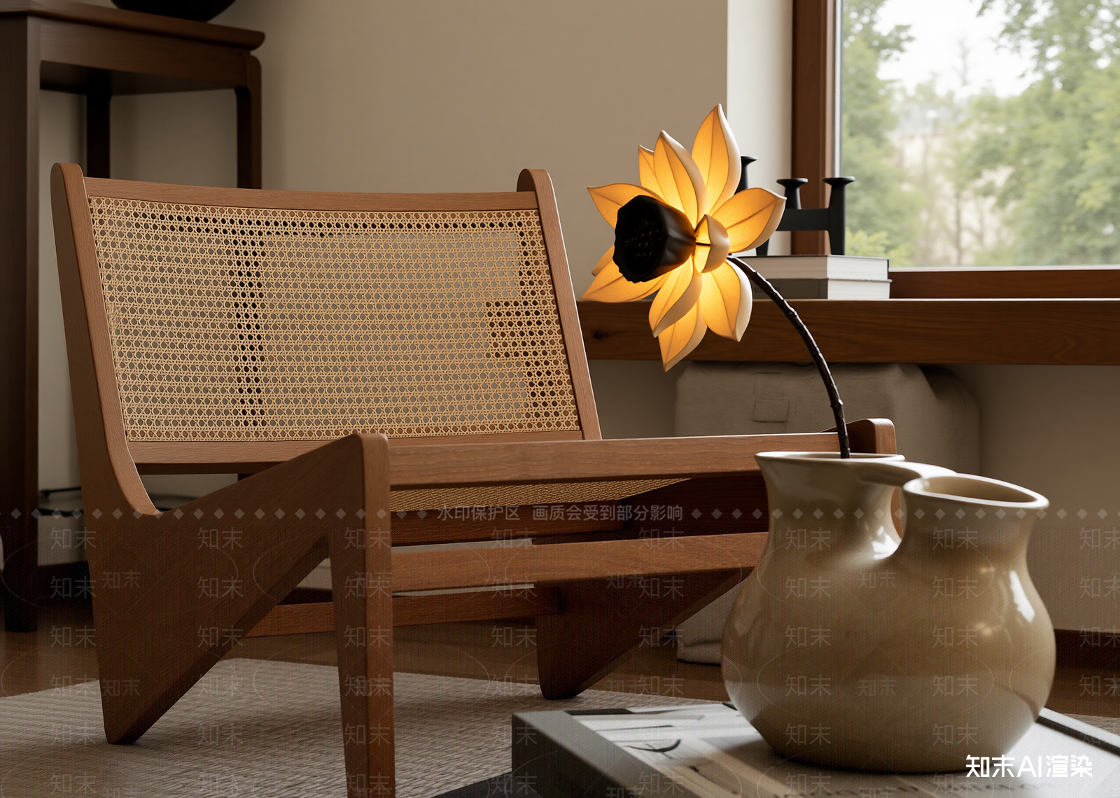 侘寂休闲椅3D模型下载【ID:1215094166】