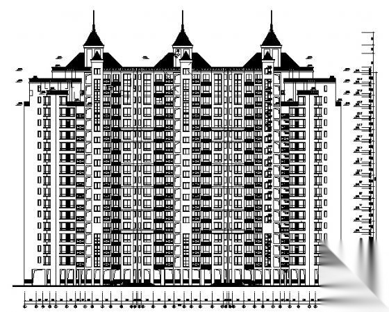 东海花园二期4号楼建筑施工图cad施工图下载【ID:149574180】