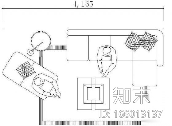 沙发图块9施工图下载【ID:166013137】