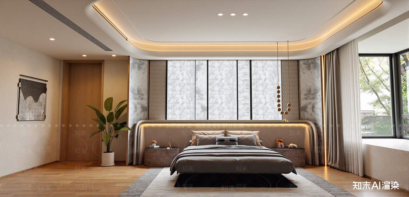 现代家居卧室SU模型下载【ID:1215968920】