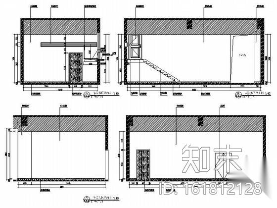 [四川]某水务集团现代办公室装修图（含效果）cad施工图下载【ID:161812128】
