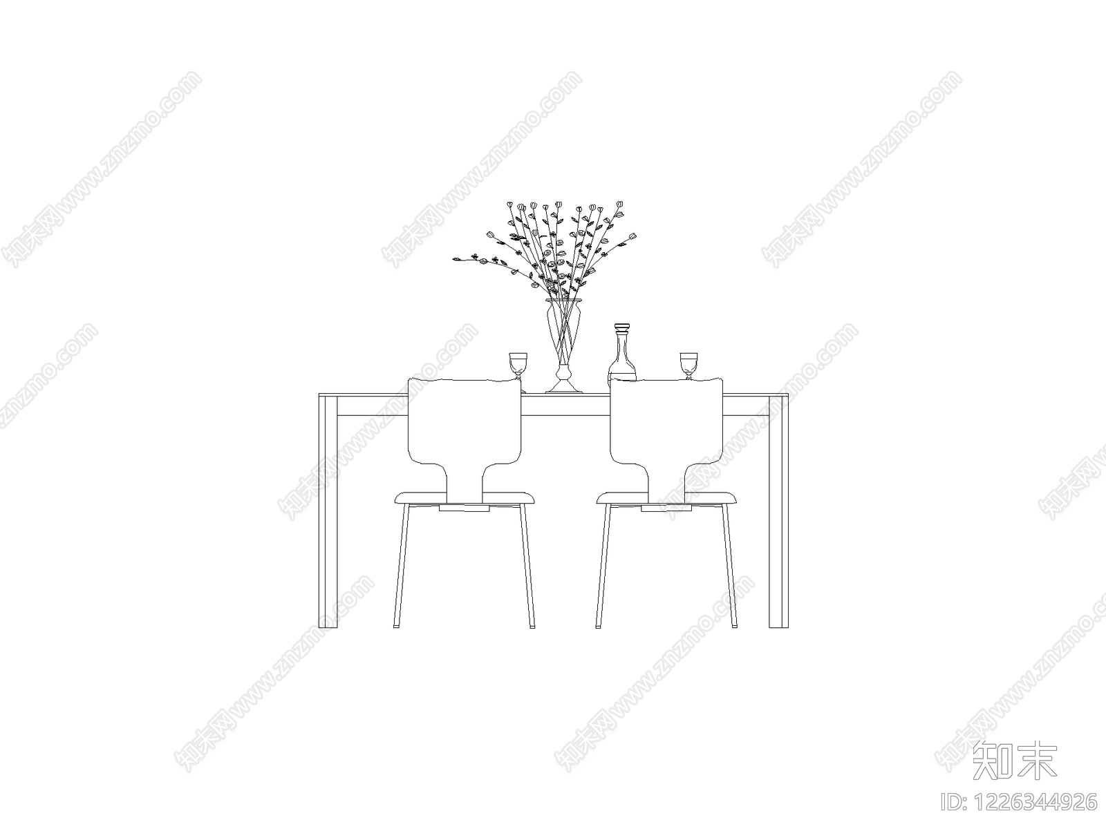 桌椅cad施工图下载【ID:1226344926】