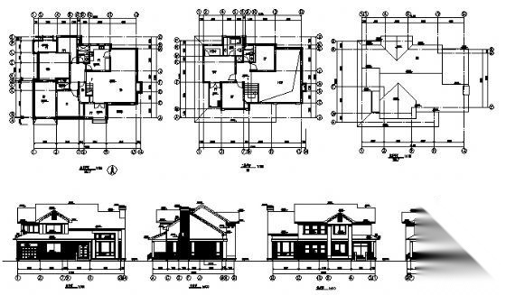 某二层别墅（A6型）建筑方案图cad施工图下载【ID:149919139】