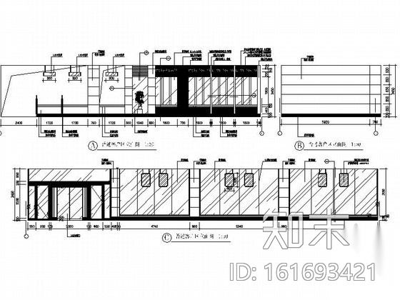 [青岛]中国工商银行某网点室内装修图施工图下载【ID:161693421】