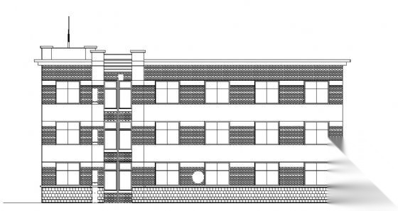 某三层医院病房楼建筑施工图cad施工图下载【ID:151593170】