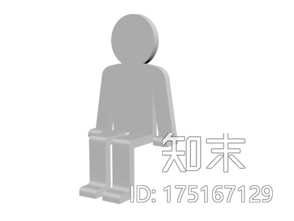 显示屏坐立小人儿3d打印模型下载【ID:175167129】