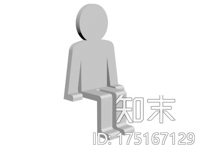 显示屏坐立小人儿3d打印模型下载【ID:175167129】