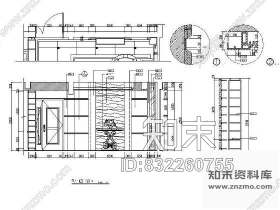 图块/节点客厅装修详图cad施工图下载【ID:832260755】