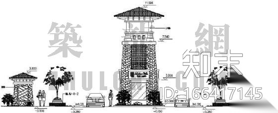 湖南某别墅会所景观施工图cad施工图下载【ID:166417145】