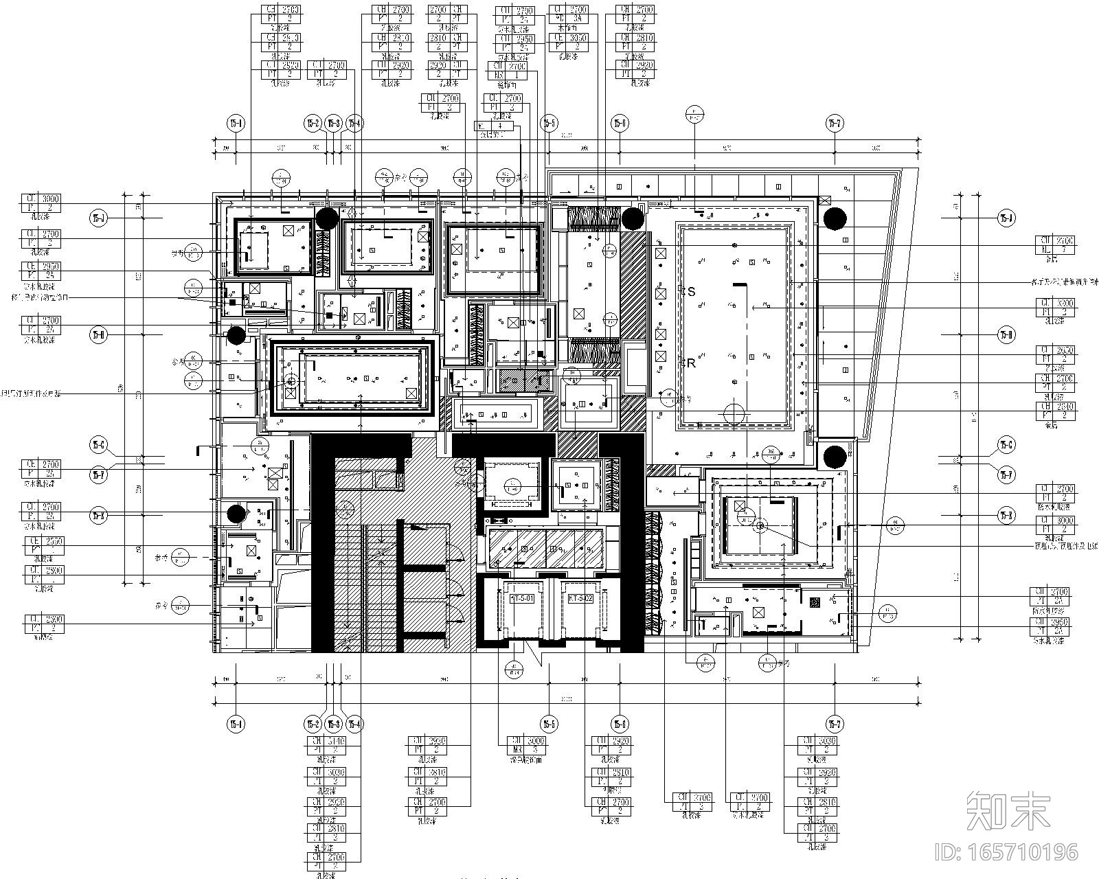 [YabuPushelberg]深圳湾1号-现代风格豪华五居室样板间室...cad施工图下载【ID:165710196】