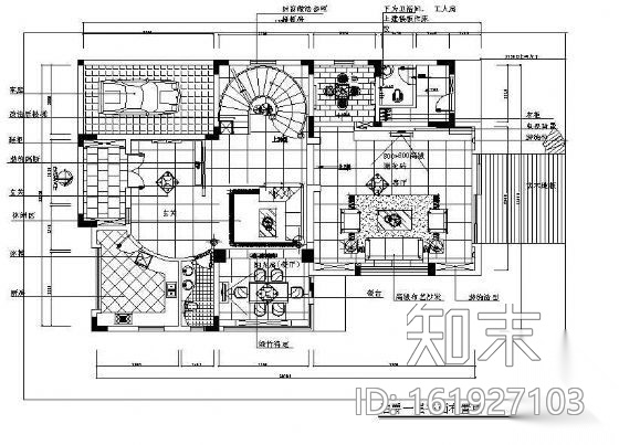 三层别墅的室内设计方案cad施工图下载【ID:161927103】