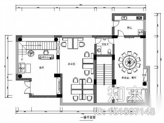 [昆明]三层极致办公空间装修图（含效果）cad施工图下载【ID:161807148】