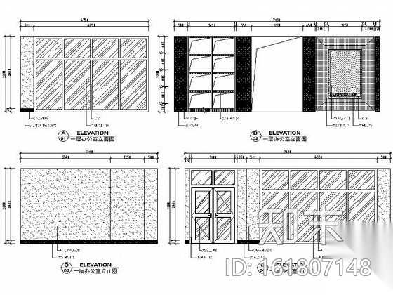 [昆明]三层极致办公空间装修图（含效果）cad施工图下载【ID:161807148】