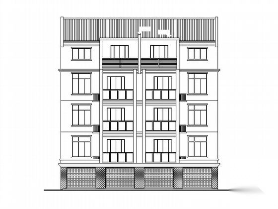 某单元式五层住宅楼建筑方案扩初图施工图下载【ID:165601146】