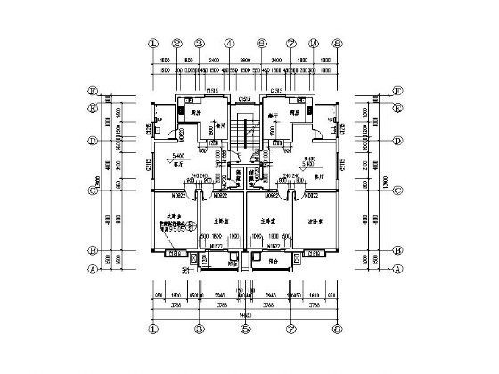 某单元式五层住宅楼建筑方案扩初图施工图下载【ID:165601146】