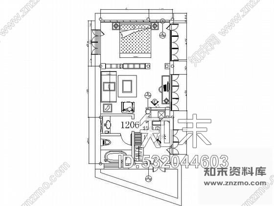 施工图云南某古建客栈标间1206装修图施工图下载【ID:532044603】