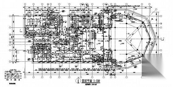 [北京]某外国语学校新校舍食堂建筑施工图施工图下载【ID:165758137】