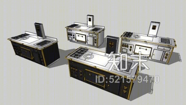 餐厅SU模型免费下载_SketchUp模型_知末网