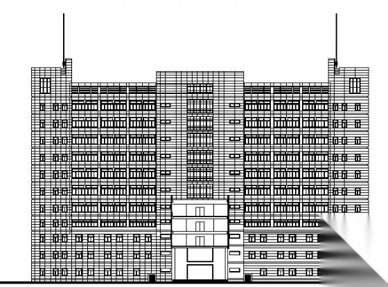 某十二层医院建筑方案图cad施工图下载【ID:151591108】