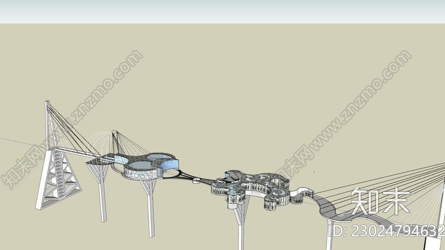 这座桥SU模型下载【ID:1162595729】